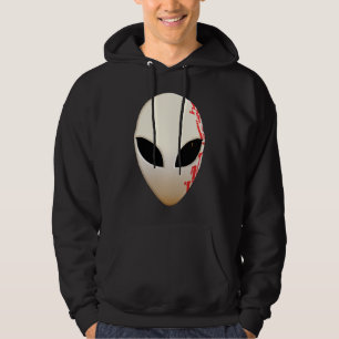 Utomjordisk mask med futuristiska markeringar hoodie