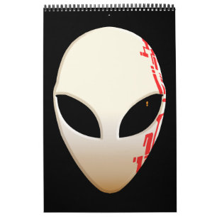 Utomjordisk mask med futuristiska markeringar kalender
