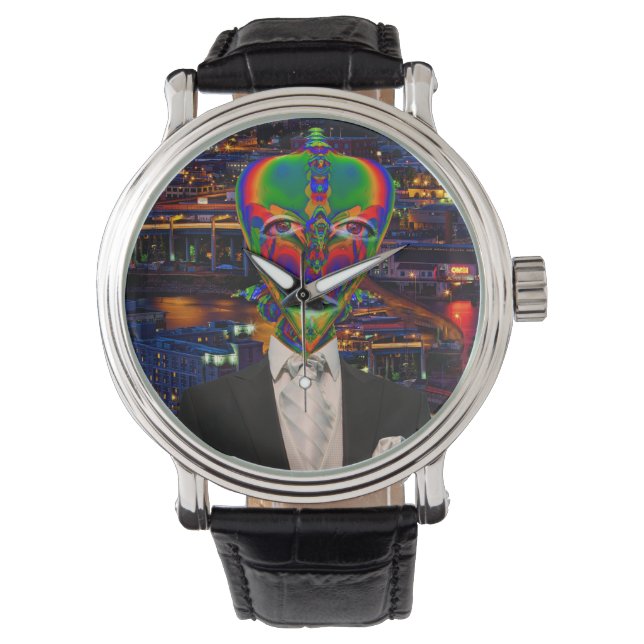 Utomjordisk natt ute armbandsur (Framsida)