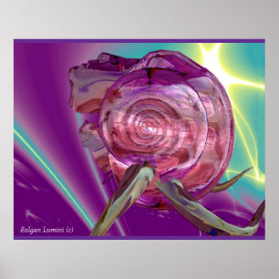 UTOMJORDISK NEREID,NYMPH AV VATTEN ,ROSA SNECKA Sc Poster