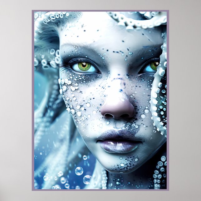 Utomjordisk Skönhet Från Vattenplaneten Poster (Framsidan)