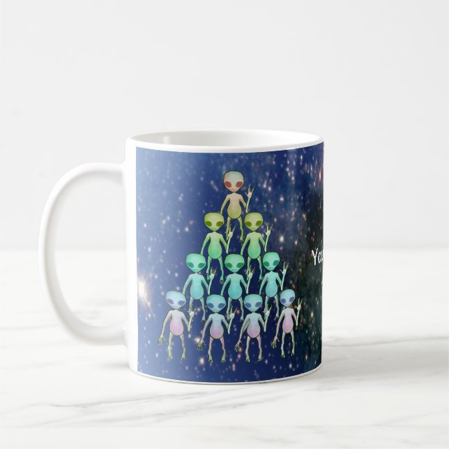 Utomjordisk triangel kaffemugg (Vänster)