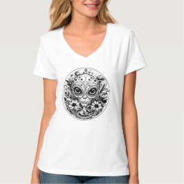 Utomjordisk utomjording i blommor Stjärnig natt T Shirt