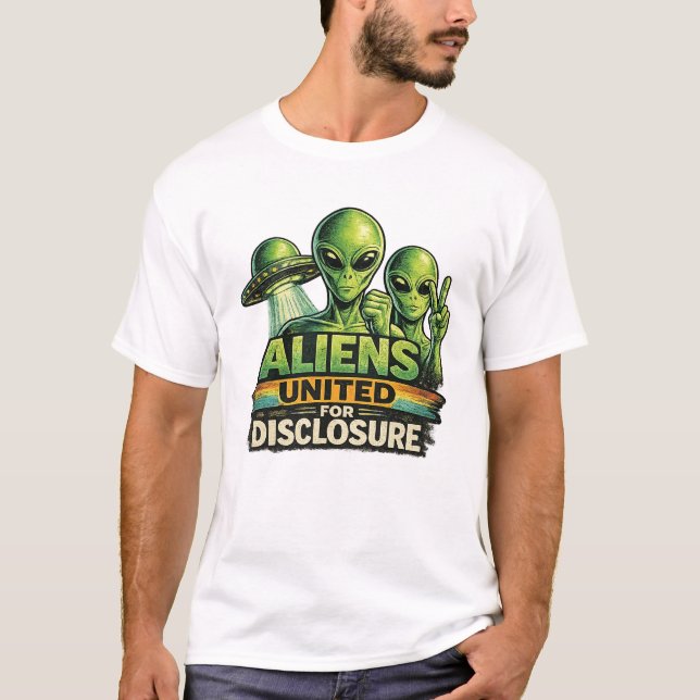 UTOMJORDISKA FÖRENAR SIG FÖR UPPGIFTER T SHIRT (Framsida)