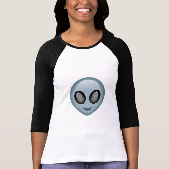 Utomjordiska främmande Emoji Tee Shirt (Framsida)