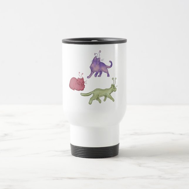 Utomjordiska Katter Whimsical Rymdkatt Rolig Sci-F Resemugg (Center)