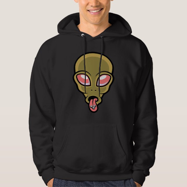 utomjordiska rymdvarelser ufo piller hoodie (Framsida)