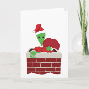 Utomjordiska Santa Helgkort