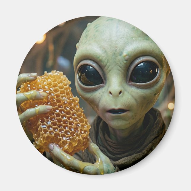 Utomjordiskt Alien-Varelse med Bikaka Magnet (Framsidan)
