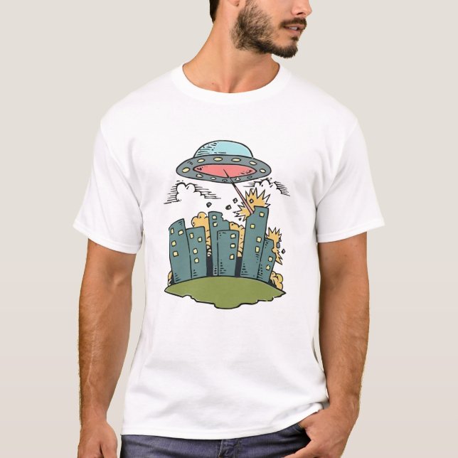 Utomjordiskt Angrepp T Shirt (Framsida)