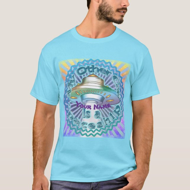 Utomjordiskt Annat Bil Rymdskepp  T Shirt (Framsida)