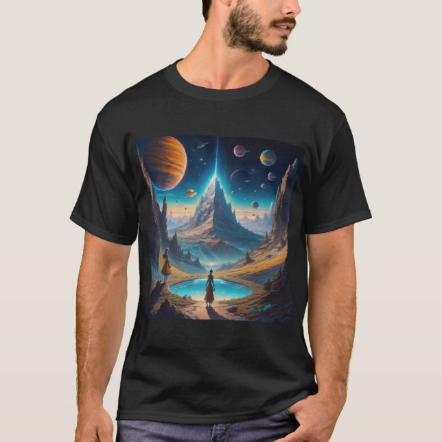Utomjordiskt landskap  t shirt (Framsida)
