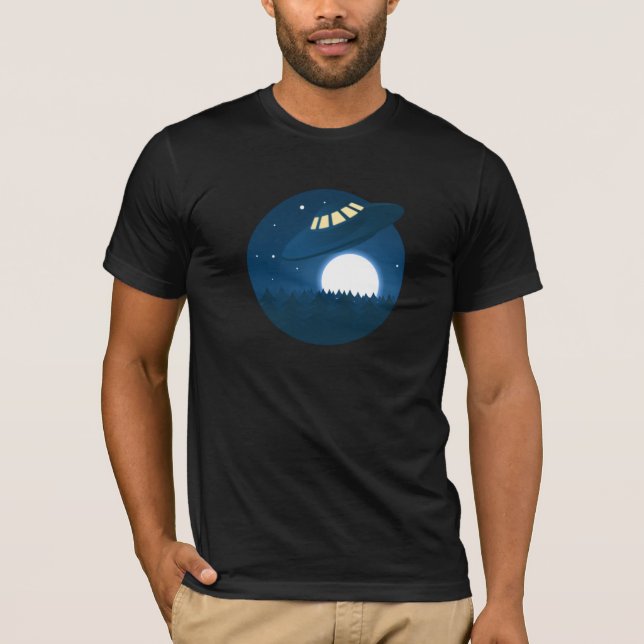 Utomjordiskt rymdskepp landar t shirt (Framsida)
