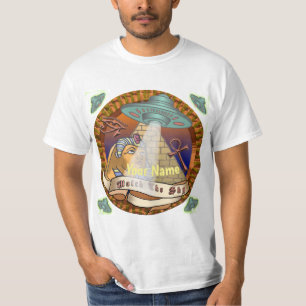 Utomjordiskt Rymdskepp Pyramid T Shirt