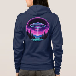 Utomjordiskt rymdskepp Retro Futuristiskt T Shirt