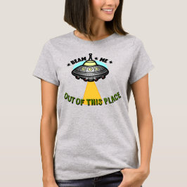 Utomjordiskt rymdskeppsstråle Kvinnors Basic T-Shi T Shirt