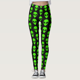 Utomjordiskt UFO-mönster Leggings