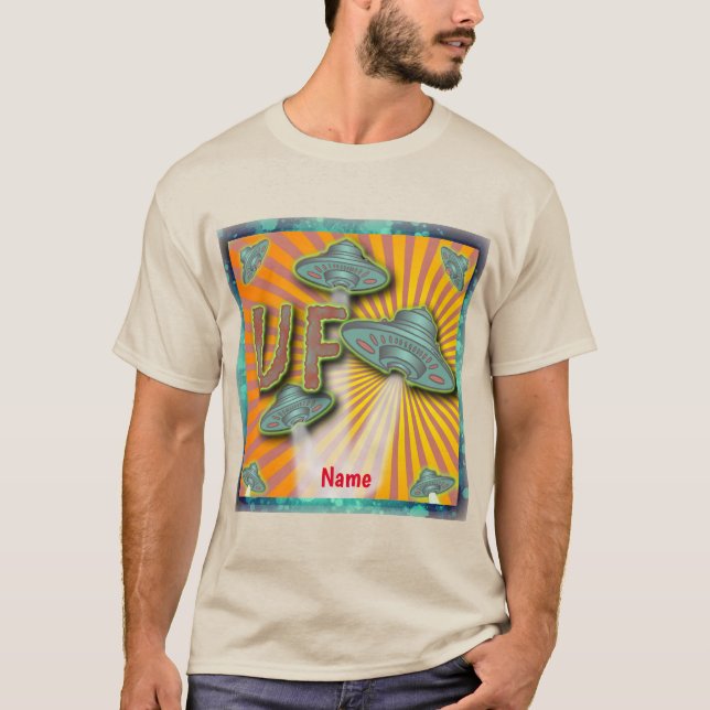 Utomjordiskt UFO rymdskepp T Shirt (Framsida)