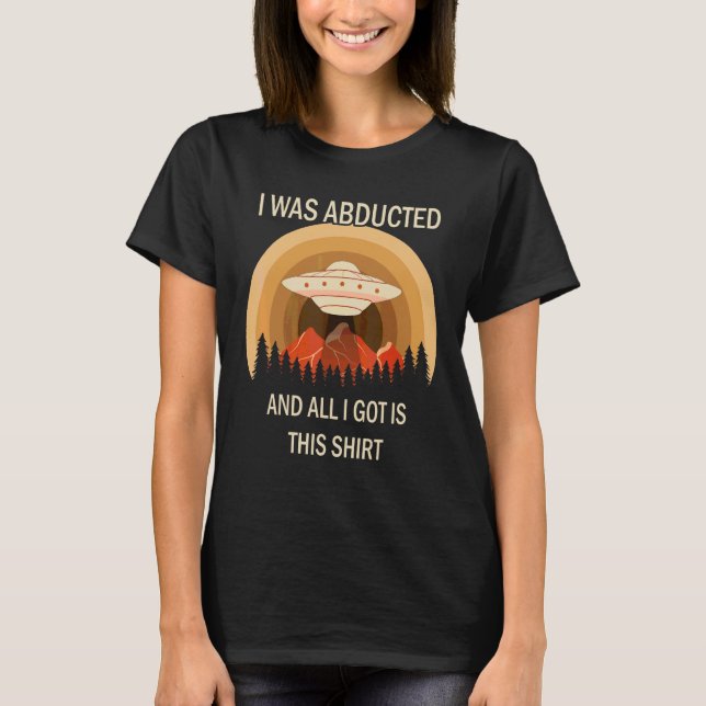 Utomjordiskt Utsugning Utomjordisk Science Fiction T Shirt (Framsida)