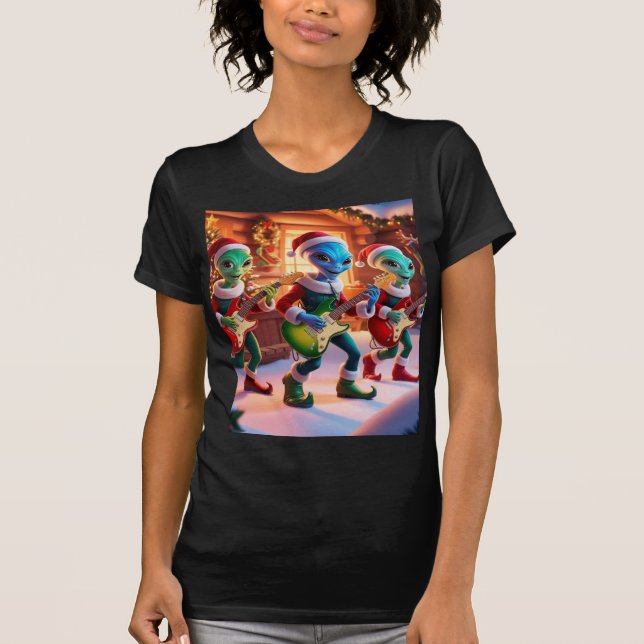Utomstadsingar rockar för jul t shirt (Framsida)
