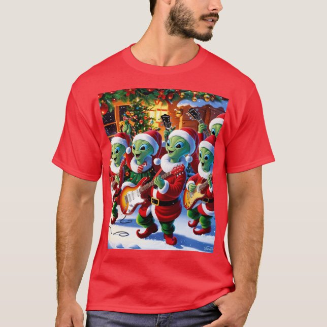 Utomstadsingar rockar för jul t shirt (Framsida)