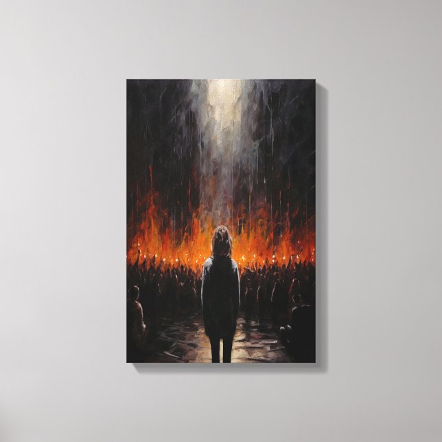 Utomstående: Dramatisk Abstrakt Art Canvastryck (Framsida)