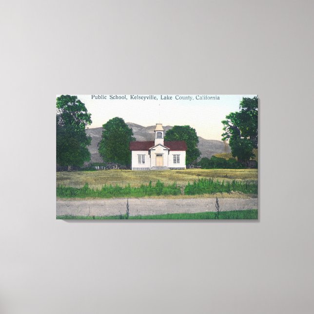 Utomstående visning av den offentliga skolan canvastryck (Framsida)