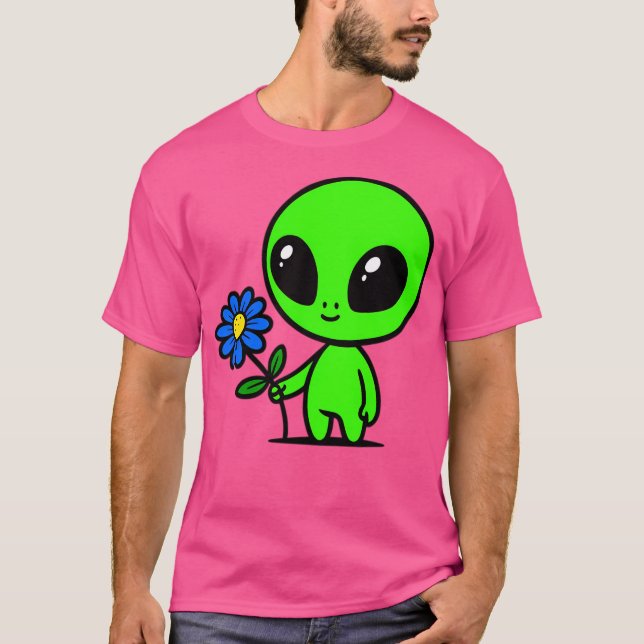 Utomställning och blomning av Grönt T Shirt (Framsida)
