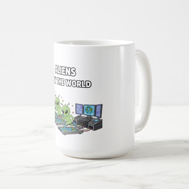 Utomstriskheter styr världen kaffemugg (Framsida höger)