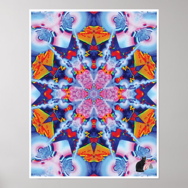 Utopi Kinetic Collage Kaleidoscope Poster (Framsidan)