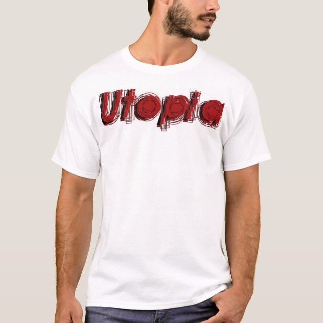 Utopia blåtttryck tee shirt (Framsida)