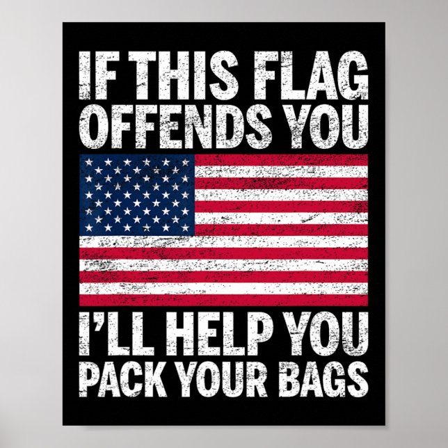 Utopia Sport Usa Butik Om Denna Flagga Förolämpar  Poster (Framsidan)