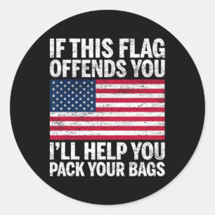 Utopia Sport Usa Shop Om Denna Flagga Förolämpar D Runt Klistermärke