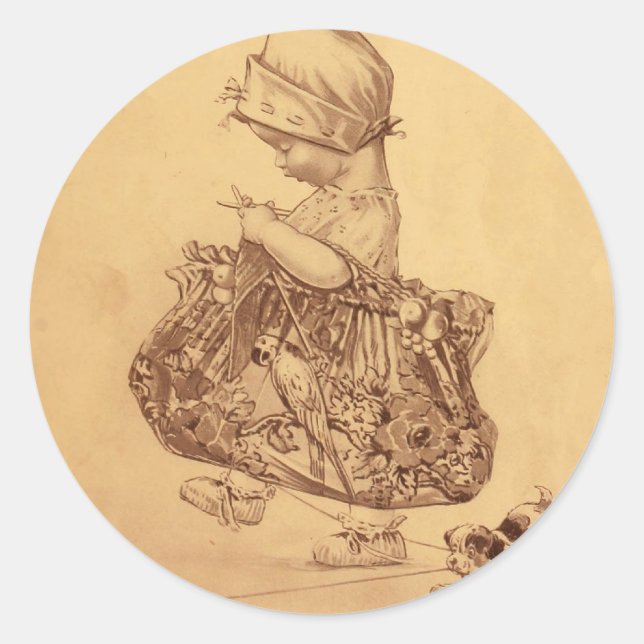 Utopia Yarn Runt Klistermärke (Framsida)