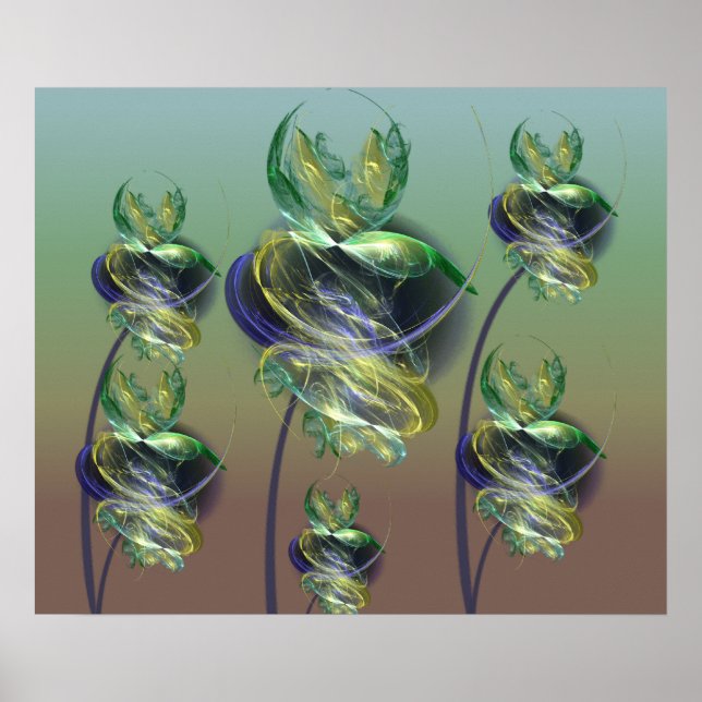 Utopian Alien Flowers Poster (Framsidan)