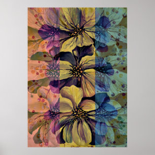 Utopian Delphinium Flowers Poster