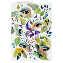 Utopisk Avant-Garde Surreal Öga-design Hälsningskort