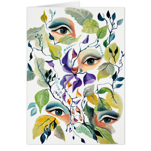 Utopisk Avant-Garde Surreal Öga-design Hälsningskort (Framsidan)
