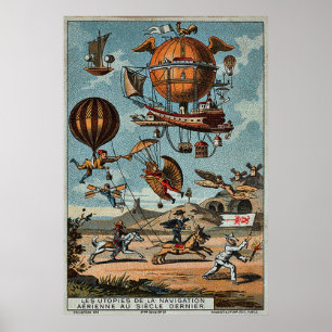 Utopisk flygande Maskiner 1890 ~ 1900 Poster