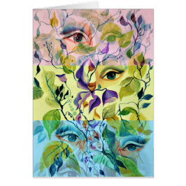 Utopisk Psychedelic Surreal Öga Design Hälsningskort