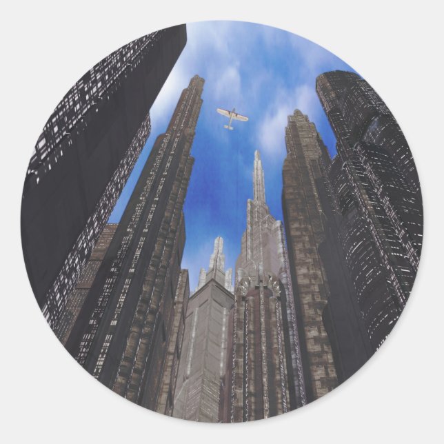 utopolis runt klistermärke (Framsida)