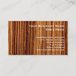 Utöva FauxZebrawoodWoodgrain Visitkort