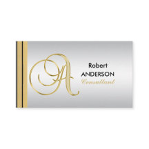 Utöva Monogrammed brev 'A för guldsvartsilver