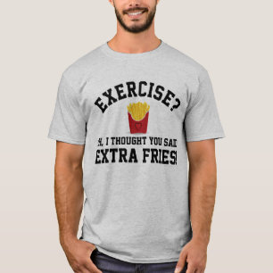 Utövande av Fransk i Extra färdas med mat som inte Tee Shirt