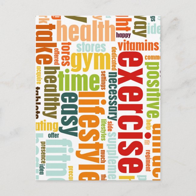 Utövande av livsstilen Fitness Vykort (Framsida)