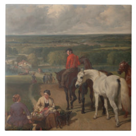 Utövande av Royalet hästar (konst av hästdjur) Kakelplatta