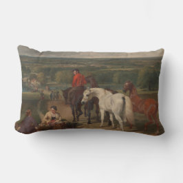 Utövande av Royalet hästar (konst av hästdjur) Lumbarkudde