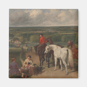 Utövande av Royalet hästar (konst av hästdjur) Magnet