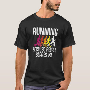 Utövande av Springa Marathon Springer Kärlek Trail T Shirt