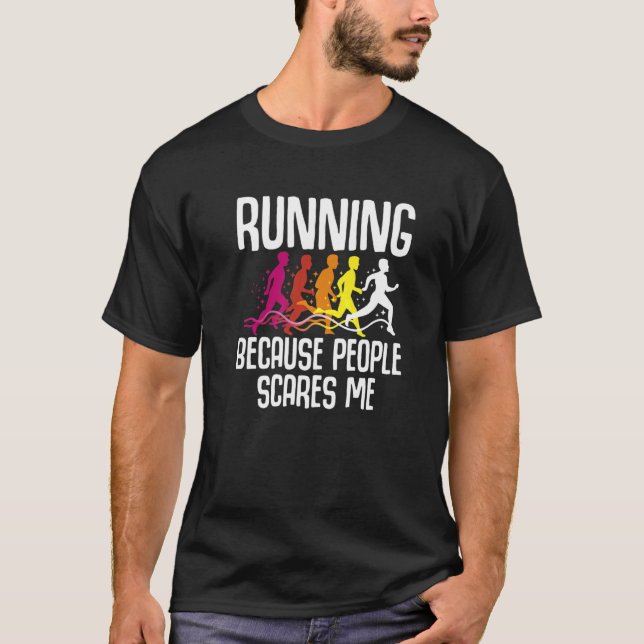 Utövande av Springa Marathon Springer Kärlek Trail T Shirt (Framsida)